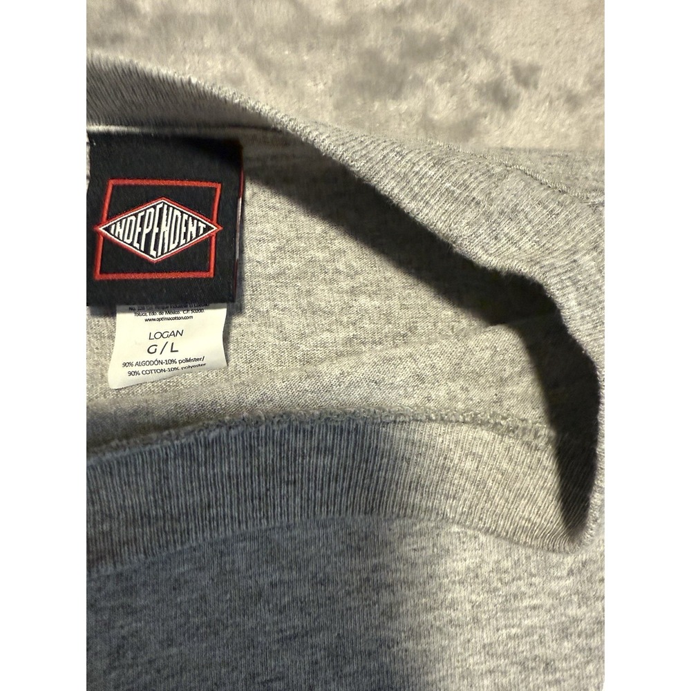 Independent Truck Company Shirt Mens Large Gray Skateboarding Skate Logo Tee - Picture 4 of 6